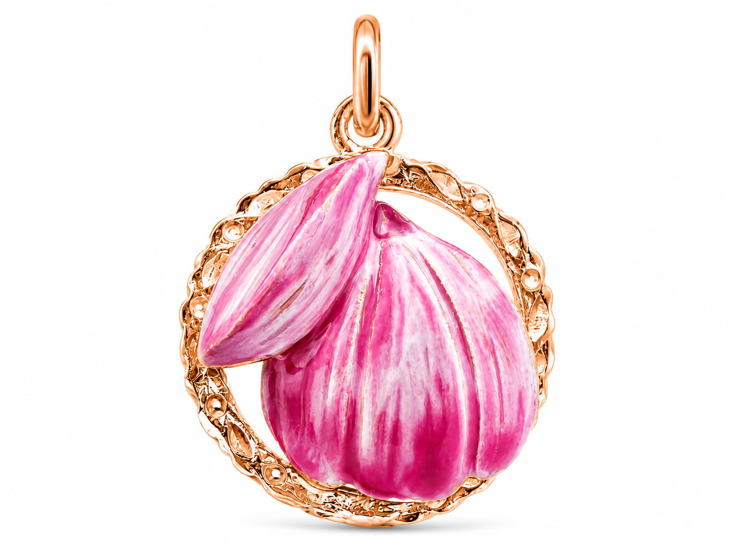 AGLIO ROSSO DI SULMONA, rivestimento oro rosa 18k