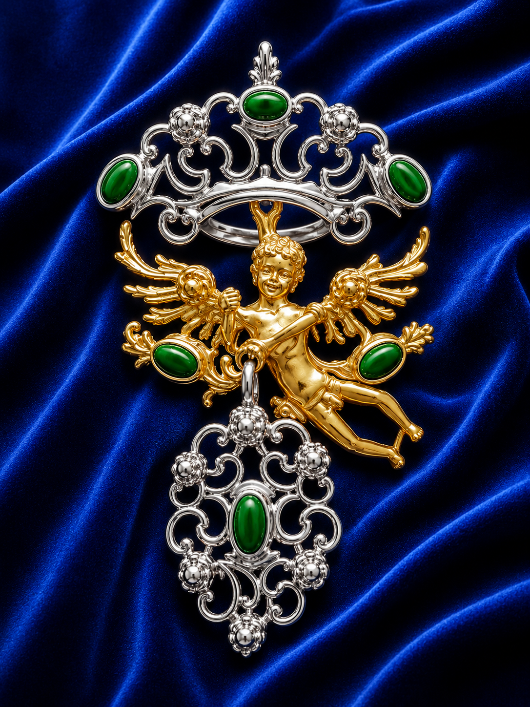 AMORINO, Argento 925, Agata verde