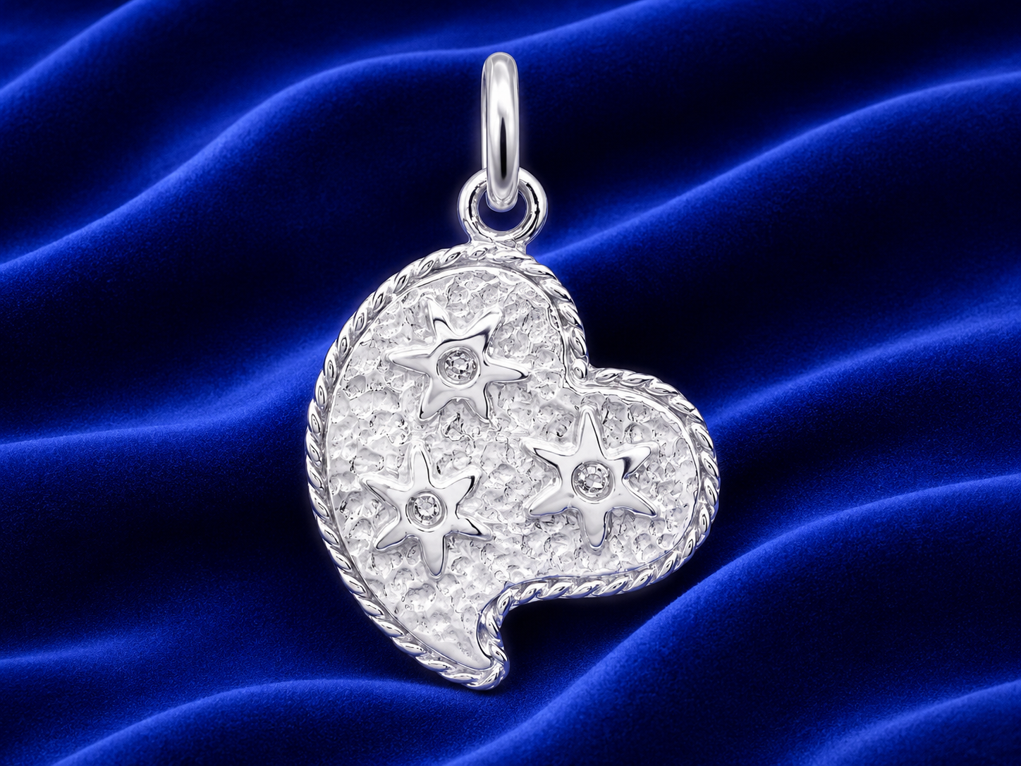 CUORE D’ABRUZZO, rivestimento oro bianco 18k