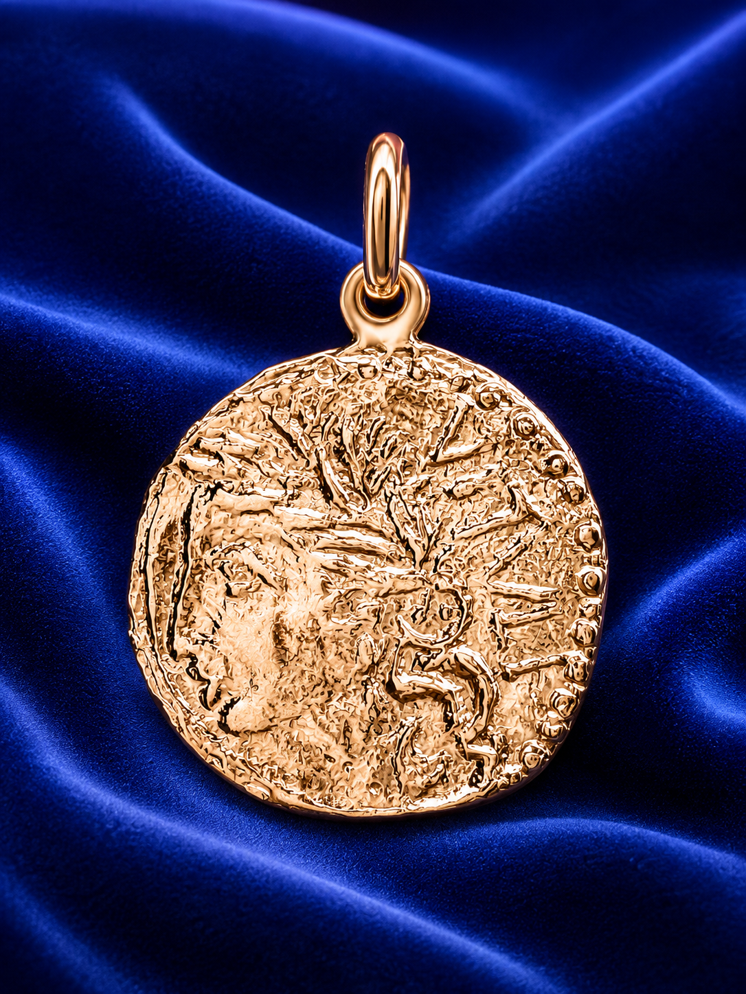DENARIO D’ARGENTO, rivestimento oro rosa 18k