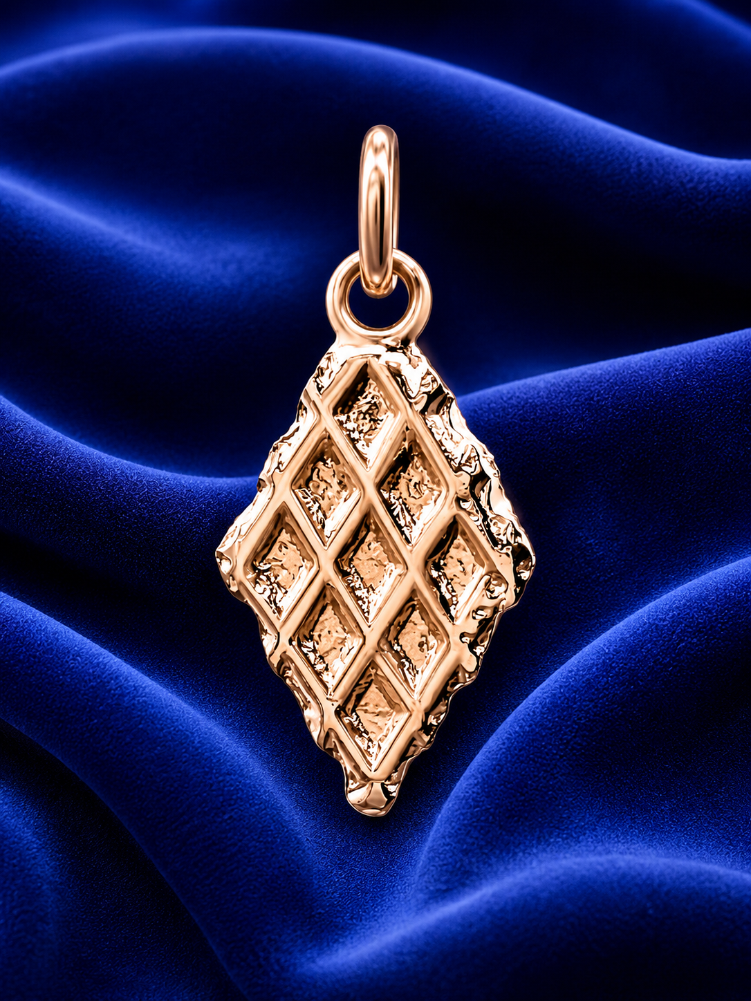 FERRATELLA ROMBO, rivestimento oro rosa 18k