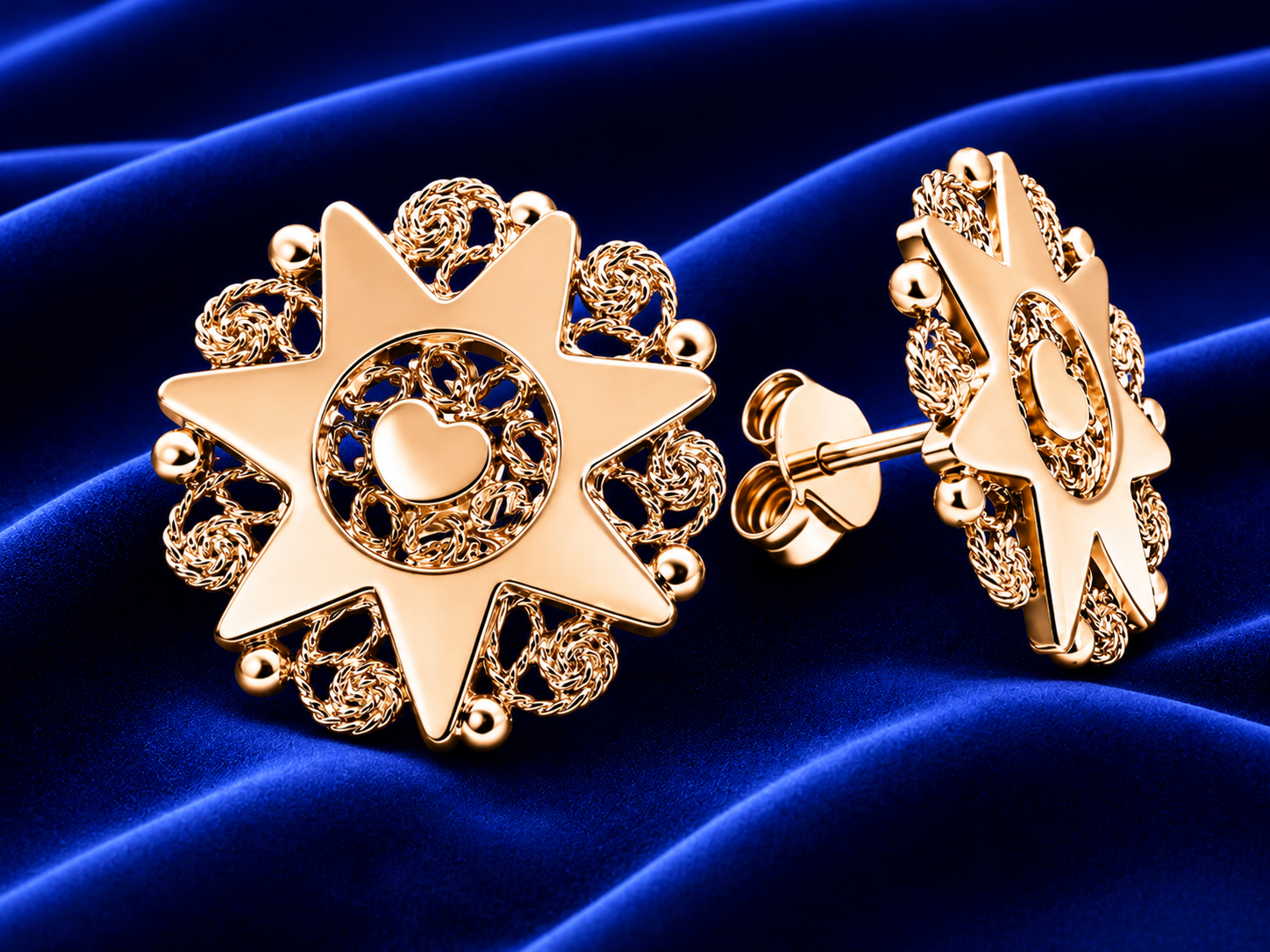 ORECCHINI PRESENTOSA MEDIE D=1,5 CM, rivestimento oro rosa 18k