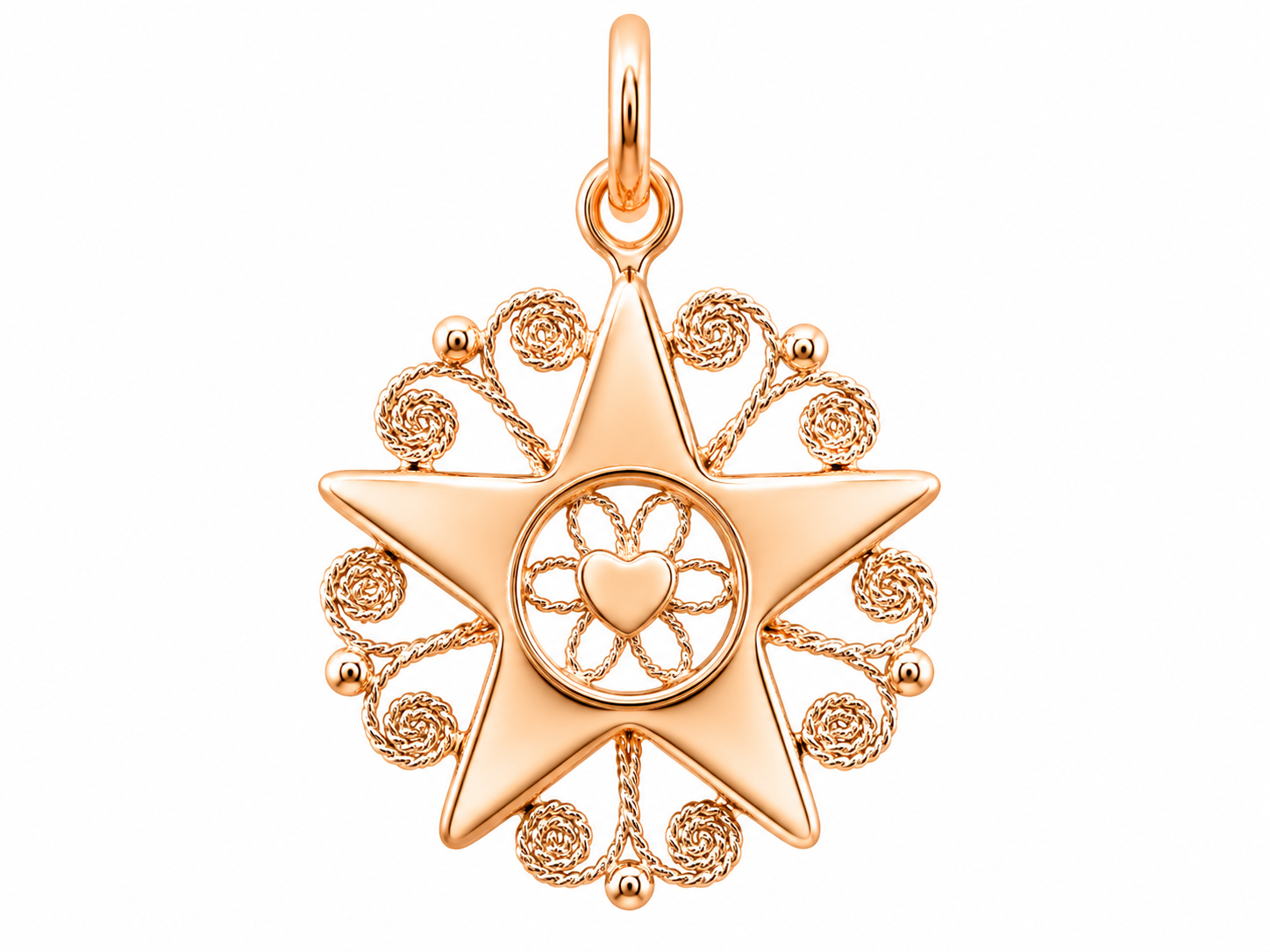 PRESENTOSA UN CUORE, rivestimento oro rosa 18k